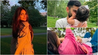 While Anushka was seen leaving for the UK with her husband Virat Kohli and daughter Vamika, Athiya is rumoured to be accompanying Indian cricketer KL Rahul. (Instagram/@anushkasharma/@athiyashetty)
