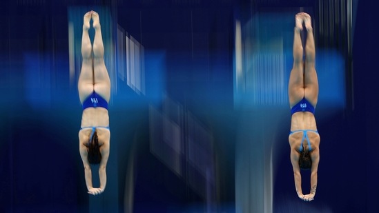 Tokyo 2020 Olympics - Diving - Women's 3m Springboard Synchro - Final - Tokyo Aquatics Centre, Tokyo, Japan – July 25, 2021. Elena Bertocchi of Italy and Chiara Pellacani of Italy in action REUTERS/Antonio Bronic TPX IMAGES OF THE DAY(REUTERS)