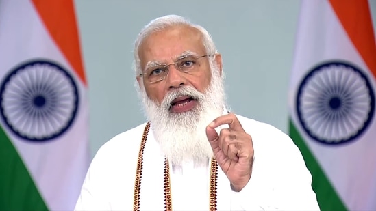 Prime Minister Narendra Modi addresses the nation during the 79th epioside of his monthly radio broadcast Mann Ki Baat on Sunday.(File photo) Prime Minister Narendra Modi addresses the nation during the 79th epioside of his monthly radio broadcast Mann Ki Baat on Sunday.(File photo)