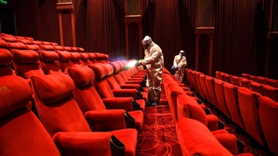 Cinema halls, multiplexes and auditoriums will be allowed to run with 50% seating capacity, according to the DDMA order issued on Saturday.(AFP) Cinema halls, multiplexes and auditoriums will be allowed to run with 50% seating capacity, according to the DDMA order issued on Saturday.(AFP)
