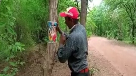 Environmental activist Virendra Singh has also requested the villages to come forward and help him in saving the forest. (ANI Photo)