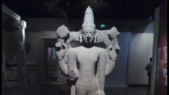 An idol of Vishnu found in Quanzhou, now housed at the Quanzhou Maritime Museum. (HT PHOTO) An idol of Vishnu found in Quanzhou, now housed at the Quanzhou Maritime Museum. (HT PHOTO)