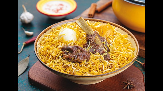 The Kolkata biryani is called a common man’s biryani because it requires less meat and is cheaper to make