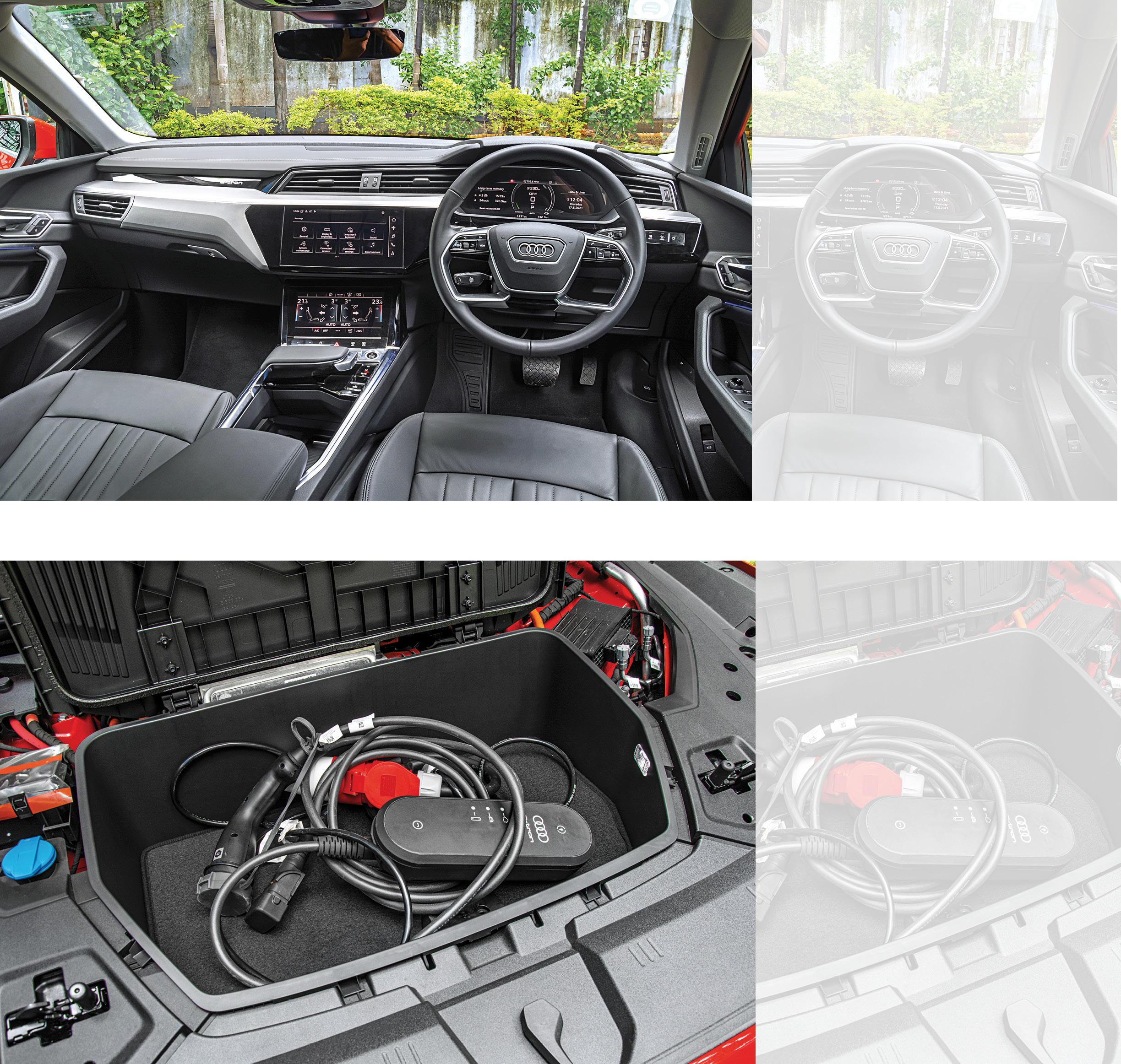 The vehicle comes with the fastest charger in the industry along with a portable one The vehicle comes with the fastest charger in the industry along with a portable one