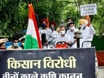 Congress Leader Rahul Gandhi arrived at Parliament on a tractor protest against new farm laws, in New Delhi.( ) Congress Leader Rahul Gandhi arrived at Parliament on a tractor protest against new farm laws, in New Delhi.( )