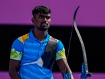 India's Pravin Jadhav during the mixed team event at the 2020 Summer Olympics.