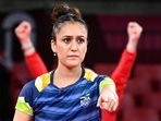 Tokyo Olympics: India's Manika Batra in action during her Summer Olympics 2020 table tennis round 3 match against Austria's Sofia Polcanova, in Tokyo, Monday, July 26, 2021. Batra lost 0-4. 