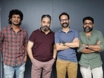 Kamal Haasan and Fahadh Faasil pose with Malik director Mahesh Narayanan (extreme right) and Vikram director Lokesh Kanagaraj (extreme left). Kamal Haasan and Fahadh Faasil pose with Malik director Mahesh Narayanan (extreme right) and Vikram director Lokesh Kanagaraj (extreme left).