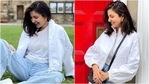 Anushka Sharma enjoys a day out in bag worth more than <span class='webrupee'>₹</span>2 lakh, chic denims and crop top(Instagram/@anushkasharma) Anushka Sharma enjoys a day out in bag worth more than <span class='webrupee'>₹</span>2 lakh, chic denims and crop top(Instagram/@anushkasharma)