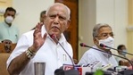 Karnataka chief minister B S Yediyurappa had denied any plan to step down at the conclusion of his meetings with the Central high command during his New Delhi visit last weekend. (PTI)(HT_PRINT) Karnataka chief minister B S Yediyurappa had denied any plan to step down at the conclusion of his meetings with the Central high command during his New Delhi visit last weekend. (PTI)(HT_PRINT)