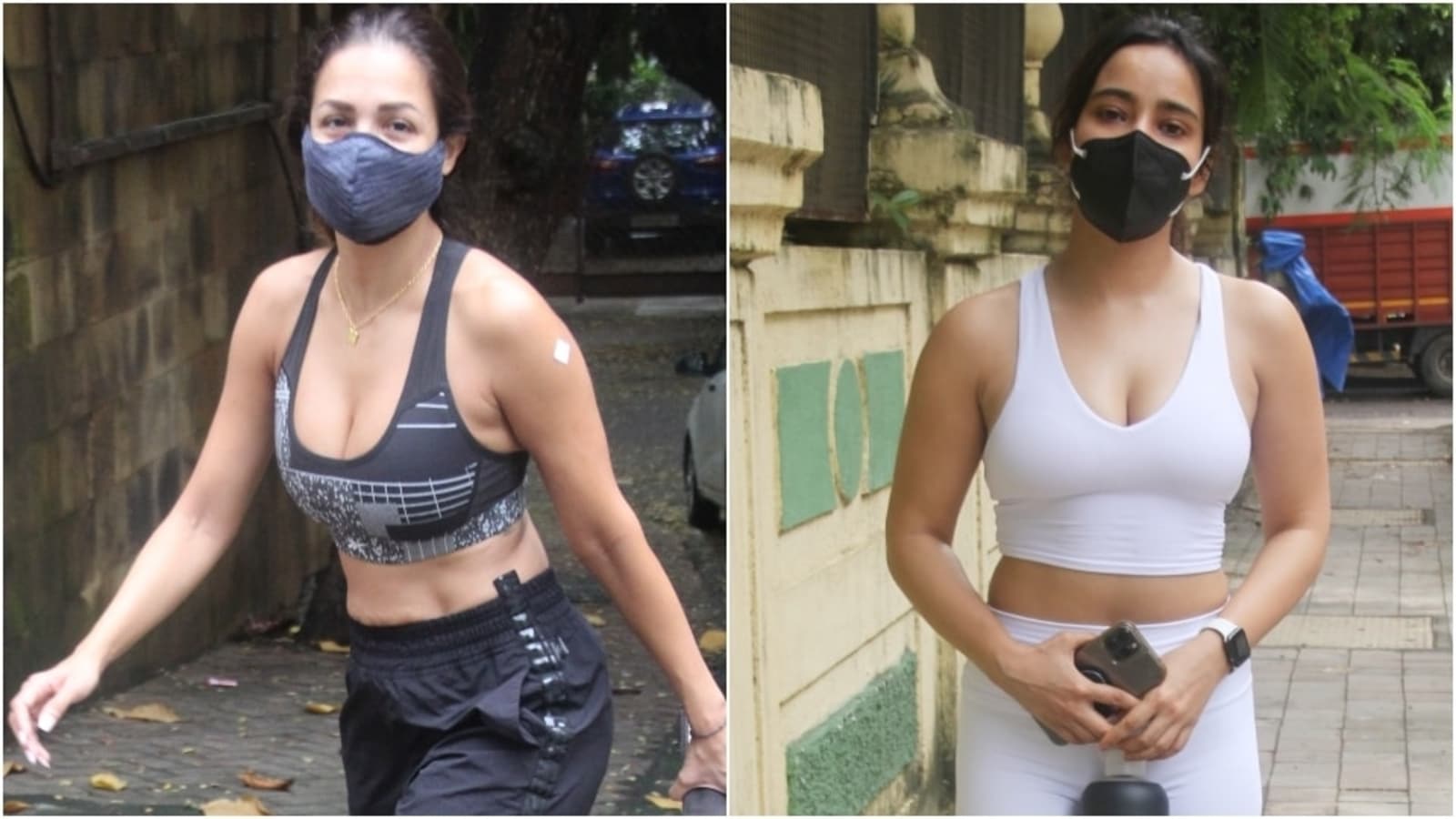 In Pics: Malaika Arora and Neha Sharma show how to style sports bras on  outing