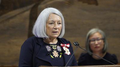 Mary Simon speaks after she took the oath to become the 30th governor-general of Canada in Ottawa, Ontario, on Monday. (AP) Mary Simon speaks after she took the oath to become the 30th governor-general of Canada in Ottawa, Ontario, on Monday. (AP)