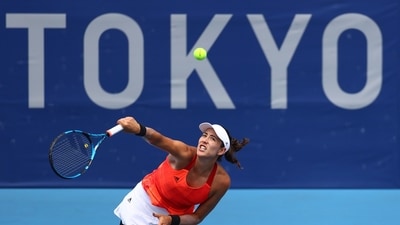Tokyo 2020 Olympics - Tennis - Women's Singles - Round 2 - Ariake Tennis Park - Tokyo, Japan - July 26, 2021. Garbine Muguruza of Spain in action during her second round match against Wang Qiang of China REUTERS/Edgar Su (REUTERS)
