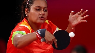 Tokyo 2020 Olympics - Table Tennis - Women's Singles - Round 2 - Tokyo Metropolitan Gymnasium - Tokyo, Japan - July 26, 2021. Sutirtha Mukherjee of India in action against Fu Yu of Portugal REUTERS/Luisa Gonzalez (REUTERS)