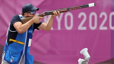 Tokyo 2020 Olympics - Shooting - Men's Skeet - Qualification Day 2 - Asaka Shooting Range, Tokyo, Japan - July 26, 2021. Tammaro Cassandro of Italy in action REUTERS/Ann Wang (REUTERS)