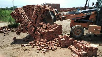 An illegal colony being demolished in Jhampur village of Mohali last week. (HT FILE)