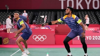 Olympics: India men's doubles pair of Chirag Shetty and Satwiksairaj Rankireddy lose second Group A Play Stage match. (AP)