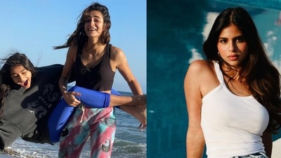 Suhana Khan dropped a comment on Ananya Panday's post.