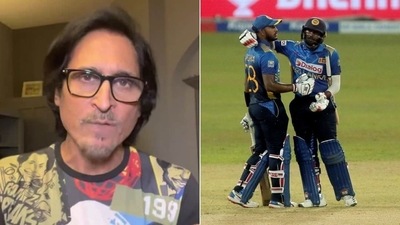 Ramiz Raja lashed out at the Sri Lankan team (HT Collage) Ramiz Raja lashed out at the Sri Lankan team (HT Collage)
