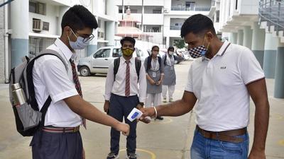 The state government has allowed only those teachers and staff to return to schools who are fully vaccinated. It is mandatory for schools to seek written consent from parents for sending their children to attend classes. (HT photo) The state government has allowed only those teachers and staff to return to schools who are fully vaccinated. It is mandatory for schools to seek written consent from parents for sending their children to attend classes. (HT photo)