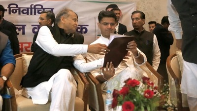 This was the first time since the Sachin Pilot camp’s rebellion that the central Congress leaders held such discussions with Ashok Gehlot. (Himanshu Vyas/ HT Photo)