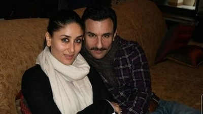Saif Ali Khan and Kareena Kapoor pose together in an old photo. Saif Ali Khan and Kareena Kapoor pose together in an old photo.