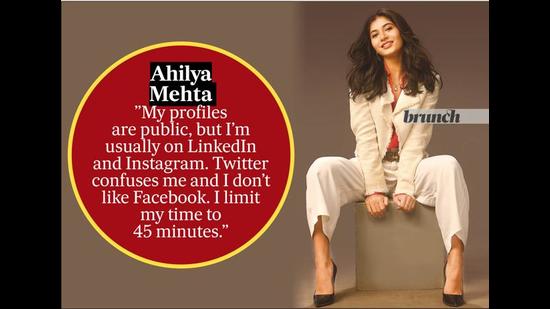 Ahilya usually finds herself on LinkedIn; Top and pants, Zara; blazer, Club Monaco; shoes, Kurt Geiger (Subi Samuel) Ahilya usually finds herself on LinkedIn; Top and pants, Zara; blazer, Club Monaco; shoes, Kurt Geiger (Subi Samuel)