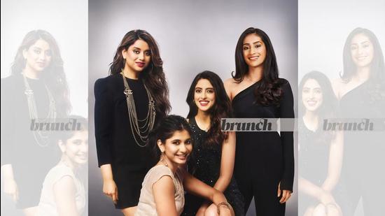 (Clockwise) Ahilya Mehta, Mallika Sahney, Navya Naveli Nanda and Pragya Saboo, brought their dream project, Aara Health, an online platform that addresses women’s health and issues and hopes to give rise to a safe community, to life during the lockdown; Hair and make-up:Sourav Roy and Shweta Jain; Photo imaging: Piyush Garg; On Mallika: Dress, Zara; shoes, YSL; On Ahilya: Outfit, Forever21; shoes, YSL; On Navya: Dress, Alice & Olivia; shoes, Zara; On Pragya: Outfit, Diane Von Furstenberg; heels, Emilio Pucci. (Subi Samuel) (Clockwise) Ahilya Mehta, Mallika Sahney, Navya Naveli Nanda and Pragya Saboo, brought their dream project, Aara Health, an online platform that addresses women’s health and issues and hopes to give rise to a safe community, to life during the lockdown; Hair and make-up:Sourav Roy and Shweta Jain; Photo imaging: Piyush Garg; On Mallika: Dress, Zara; shoes, YSL; On Ahilya: Outfit, Forever21; shoes, YSL; On Navya: Dress, Alice & Olivia; shoes, Zara; On Pragya: Outfit, Diane Von Furstenberg; heels, Emilio Pucci. (Subi Samuel)