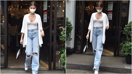 Tara Sutaria rocks white casual ribbed co-ord set with Louis Vuitton bag  that costs a BOMB; Find out its price