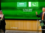 Saudi Foreign Minister arrived in Islamabad on a day-long visit to hold talks with Pakistani leadership to discuss bilateral matters, regional and international issues. Saudi Foreign Minister arrived in Islamabad on a day-long visit to hold talks with Pakistani leadership to discuss bilateral matters, regional and international issues.