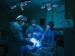 Surgery underway to remove black fungus (Mucormycosis) from a patient who recovered from the Covid-19 coronavirus at a hospital(AFP) Surgery underway to remove black fungus (Mucormycosis) from a patient who recovered from the Covid-19 coronavirus at a hospital(AFP)