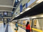 According to DMRC officials, the primary reason to halt services on the line briefly was because the entry and exit points were waterlogged.(AP) According to DMRC officials, the primary reason to halt services on the line briefly was because the entry and exit points were waterlogged.(AP)
