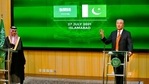 Pakistan's Foreign Minister Shah Mahmood Qureshi, right, speaks as his Saudi counterpart Prince Faisal Bin Farhan Al Saud listens during a joint press conference after their meeting in Islamabad, Pakistan, Tuesday, July 27, 2021. Saudi Foreign Minister arrived in Islamabad on a day-long visit to hold talks with Pakistani leadership to discuss bilateral matters, regional and international issues. (AP Photo/Anjum Naveed) Pakistan's Foreign Minister Shah Mahmood Qureshi, right, speaks as his Saudi counterpart Prince Faisal Bin Farhan Al Saud listens during a joint press conference after their meeting in Islamabad, Pakistan, Tuesday, July 27, 2021. Saudi Foreign Minister arrived in Islamabad on a day-long visit to hold talks with Pakistani leadership to discuss bilateral matters, regional and international issues. (AP Photo/Anjum Naveed)