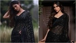Mouni Roy says she is a saree girl forever in sheer black embellished six yards(Instagram/@imouniroy) Mouni Roy says she is a saree girl forever in sheer black embellished six yards(Instagram/@imouniroy)