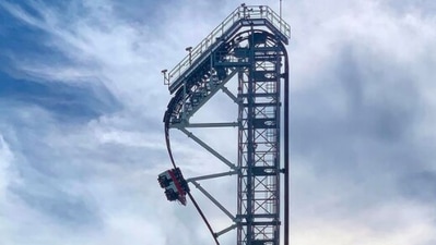 Takabisha, Japan: Located at the Fuji-Q Highland theme park in Fujiyoshida, Yamanashi, Japan, this ride is popular for having a drop angle of 121°.  (Instagram/@mattsun999)
