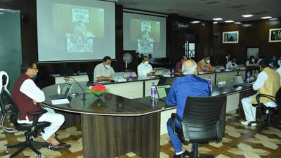 Uttarakhand chief minister Pushkar Singh Dhami chairs Cabinet meeting in Dehradun on Tuesday, July 27. (HT photo) Uttarakhand chief minister Pushkar Singh Dhami chairs Cabinet meeting in Dehradun on Tuesday, July 27. (HT photo)
