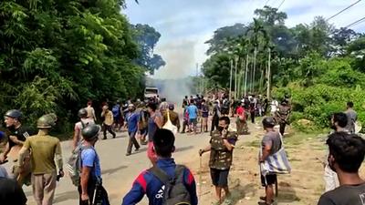 Clashes broke out at the Assam-Mizoram border, on Monday. (ANI) Clashes broke out at the Assam-Mizoram border, on Monday. (ANI)