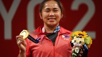 Gold medallist Philippines' Hidilyn Diaz (AFP) Gold medallist Philippines' Hidilyn Diaz (AFP)