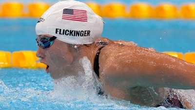 Hali Flickinger of the United States swims during a heat in the women's 200-meter butterfly at the 2020 Summer Olympics, Tuesday, July 27, 2021, in Tokyo, Japan. (AP Photo/Martin Meissner) (AP) Hali Flickinger of the United States swims during a heat in the women's 200-meter butterfly at the 2020 Summer Olympics, Tuesday, July 27, 2021, in Tokyo, Japan. (AP Photo/Martin Meissner) (AP)