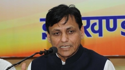 Minister of state for home Nityanand Rai replied to questions about inter-state boundary disputes in Parliament on Tuesday. (Diwakar Prasad/HT Photo)