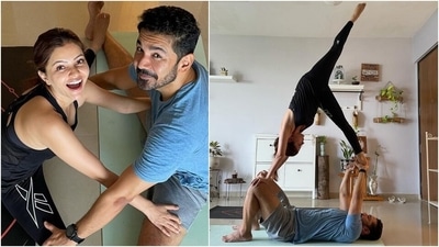 Rubina Dilaik stretches it out with 'bae' Abhinav Shukla, fans say couple goals (Instagram/@rubinadilaik) Rubina Dilaik stretches it out with 'bae' Abhinav Shukla, fans say couple goals (Instagram/@rubinadilaik)