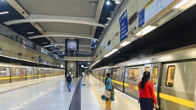 According to DMRC officials, the primary reason to halt services on the line briefly was because the entry and exit points were waterlogged. (AP)