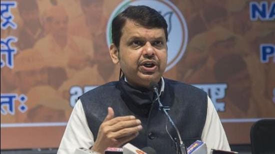 Former Maharashtra CM and Opposition leader Devendra Fadnavis in Mumbai. (HT file)
