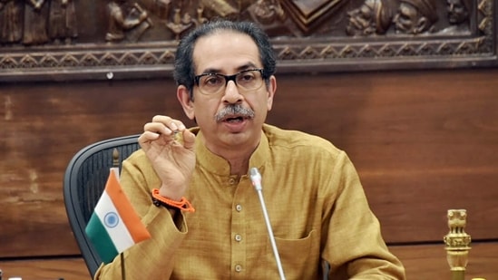 Maharashtra chief minister Uddhav Thackeray attends the meeting with Prime Minister Narendra Modi on the Covid-19 situation via video conferencing, in Mumbai on Friday. (ANI Photo)