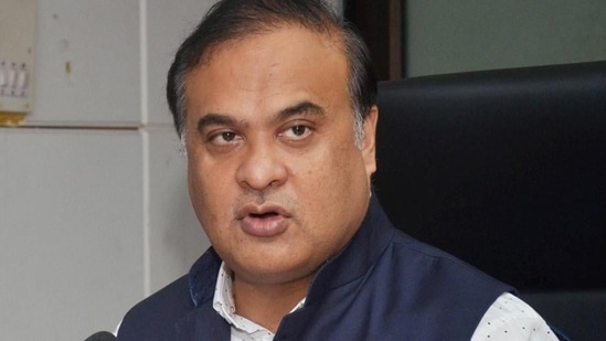 Assam chief minister Himanta Biswar Sarma on Tuesday visited Silchar Medical College and Hospital to meet the injured police personnel of the state. (PTI Photo)