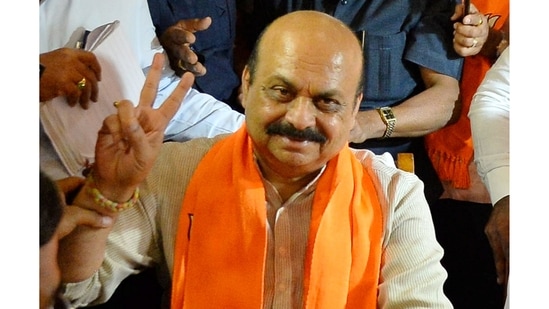 Newly elected Karnataka Chief Minister Basavaraj Bommai during BJP Legislature Party meeting in Bengaluru, (PTI) Newly elected Karnataka Chief Minister Basavaraj Bommai during BJP Legislature Party meeting in Bengaluru, (PTI)