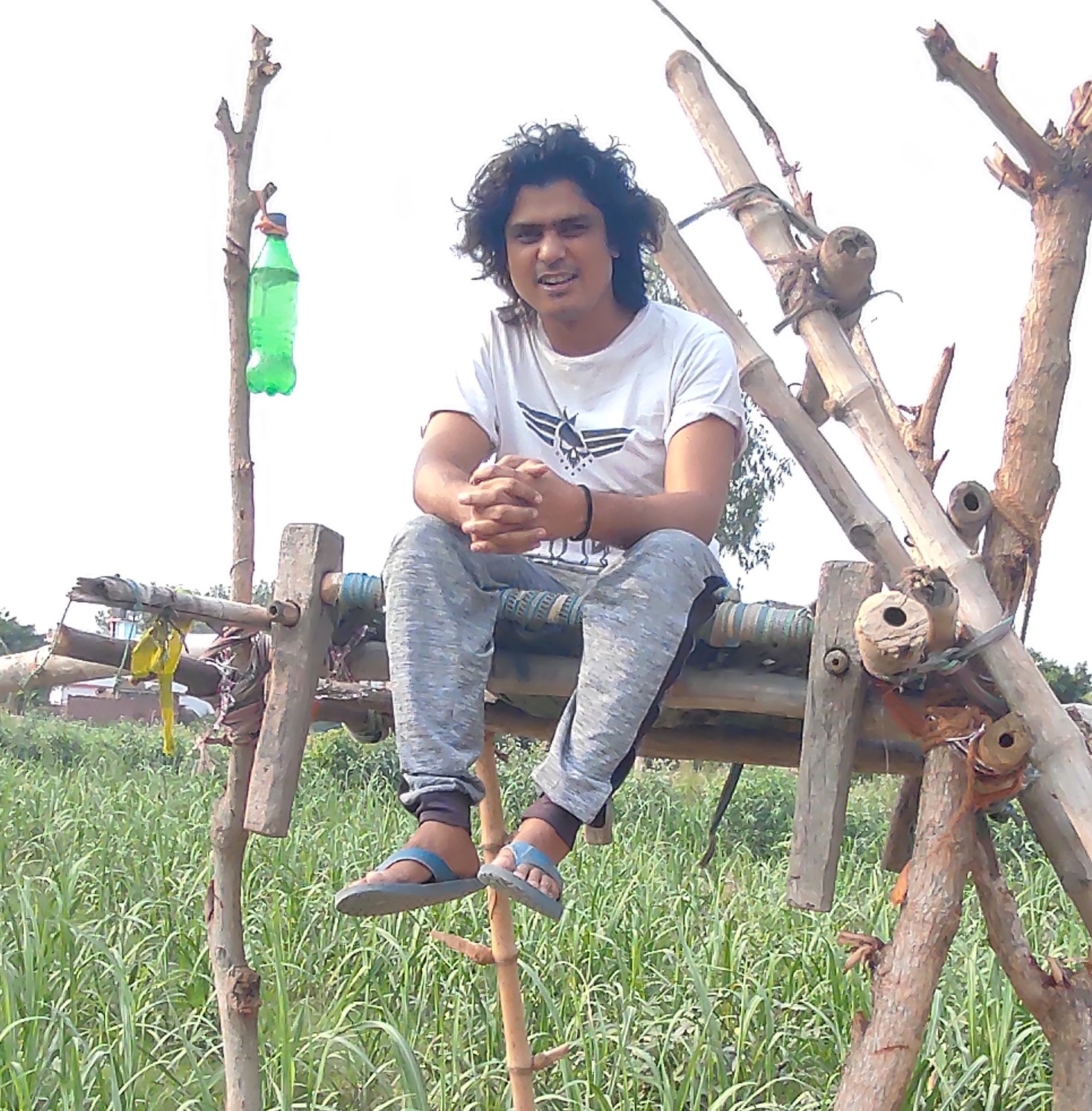 Alok Pandey at his birthplace Dadaun village near Shahjahanpur. (Sourced) Alok Pandey at his birthplace Dadaun village near Shahjahanpur. (Sourced)