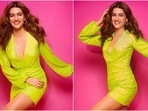 Mimi star Kriti Sanon in sequin green mini dress slays the neon chic look, see pics(Instagram/@sukritigrover) Mimi star Kriti Sanon in sequin green mini dress slays the neon chic look, see pics(Instagram/@sukritigrover)