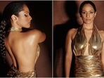 Masaba Gupta in backless halter-neck gold gown is nothing short of a supermodel(Instagram/@masabagupta) Masaba Gupta in backless halter-neck gold gown is nothing short of a supermodel(Instagram/@masabagupta)