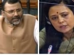 Nishikant Dubey and Mahua Moitra had a heated exchange in the IT committee meeting which spilled on to Twitter. Nishikant Dubey and Mahua Moitra had a heated exchange in the IT committee meeting which spilled on to Twitter.